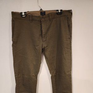 J.Crew Pants The Driggs Mens 33x30 Slim Fit Straight Leg Olive Cotton Chino